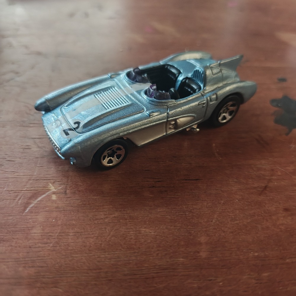 2002 Hot Wheels Collector #216 Corvette SR-2‎ Light Blue w/White Stripe